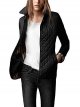 Women's Winter Insulated Checker Quilted Single Breasted Lightweight Parka Jacket