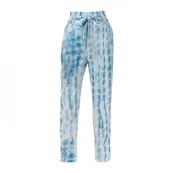 Women's Basic Athleisure Breathable Soft Going out Weekend Chinos Pajamas Pants Tie Dye Full Length Classic Print Blue Purple Ar