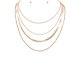 Metal Chain Layered Necklace Set