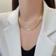 copper Chunky Chain Double Layers Necklace Premium Design Niche Light Luxury Collar Chain