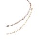 Faceted Bead Layered Chain Necklace