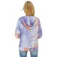 Women's Hoodie Full Zip Hoodie Tie Dye Zipper Print Daily Sports 3D Print Sportswear Streetwear Hoodies Sweatshirts  Purple Yell