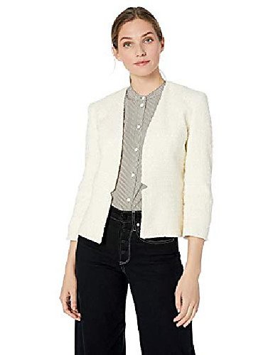 Women's Collarless Waist Seam Jacket