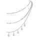 Glass Jewel Teardrop 3-Piece Necklace Set