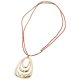 Teardrop Pendant Pull Tie Necklace